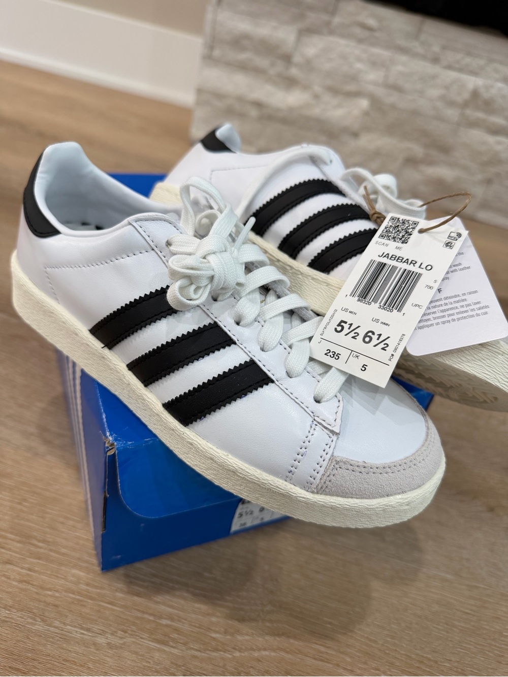 adidas women’s White Sneakers with Black 3-Stripes
